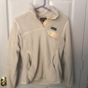 Patagonia Fleece quarter zip Medium white